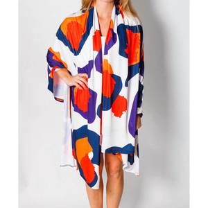 NEW ZAGS gameday cheetah poncho in orange